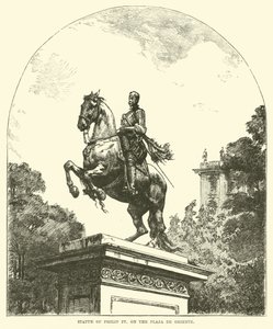 Statue von Philipp IV. auf der Plaza de Oriente von English School