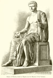 Statue von Tiberius, gefunden in Piperno von English School