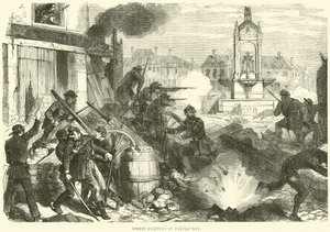 Straßenkämpfe in Châteaudun, Oktober 1870 von English School