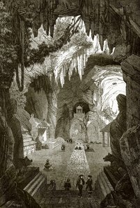 Unterirdischer buddhistischer Tempel in den Marmorfelsen bei Touraine, in Cochin China