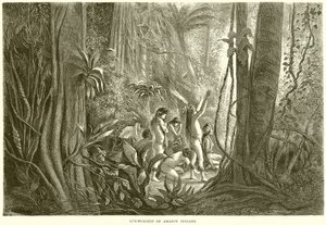 Sonnenanbetung der Amazonas-Indianer