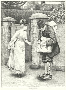 Sonntagszustellung (Gravur) von English School