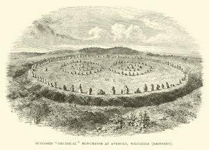 Vermutete druidische Denkmäler in Avebury, Wiltshire, restauriert