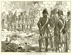 Die Kapitulation von Pondicherry, 1761
