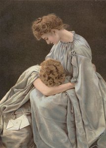 Mitgefühl, das Leiden einer Schwester fordert das Mitleid einer Schwester (Gravur) von English School