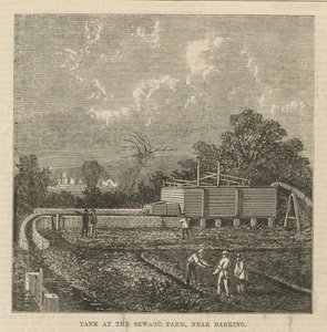 Tank auf der Kläranlage bei Barking von English School