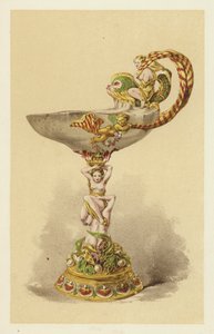 Tazza in orientalischem Onyx, montiert in emailliertem Gold von English School