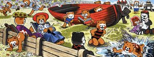 Teddybären am Strand