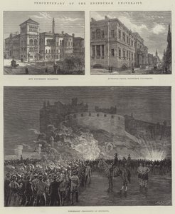 Dreihundertjahrfeier der Universität Edinburgh (Gravur) von English School