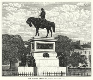 Das Albert-Denkmal, Charlotte Square (Stich)