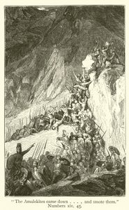 "Die Amalekiter kamen herab... und schlugen sie", Numeri, xiv, 45 von English School