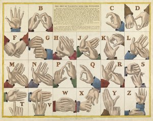 Die Kunst, mit den Fingern zu sprechen, veröffentlicht ca. 1825 von English School