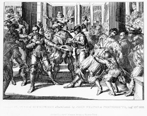 Die Ermordung von George Villiers, 1. Herzog von Buckingham, ca. 1822
