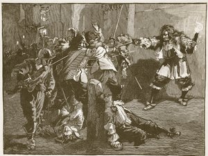 Der Angriff auf John Coventry, Illustration aus Cassells Illustrierter Geschichte Englands
