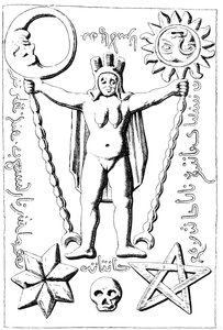 Der Baphomet der Templer, Illustration eines Steinsarges, der in Essarois (Burgund) gefunden wurde