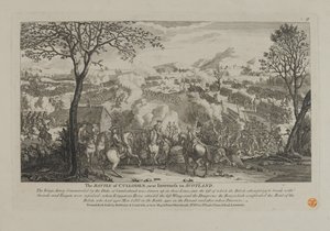 Die Schlacht von Culloden, in der Nähe von Inverness in Schottland, veröffentlicht von Bowles und Carver, 1746