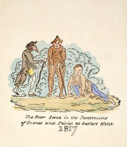 Die Bärenszene in der Pantomime von Gnomen und Feen im Sadler