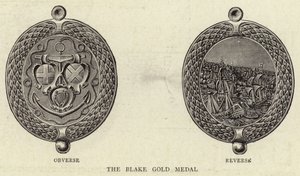 Die schwarze Goldmedaille (Gravur) von English School