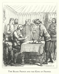 Der Schwarze Prinz und der König von Frankreich (Stich)