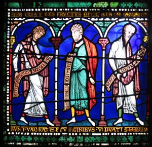 Die gesegneten Staaten, Canterbury Kathedrale (Buntglas) von English School