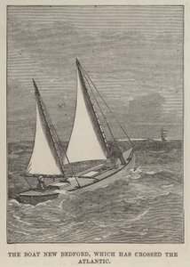 Das Boot New Bedford, das den Atlantik überquert hat (Stich) von English School