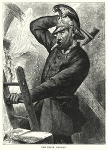 Der tapfere Feuerwehrmann (Stich) von English School