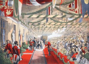 Der Bricklayers Arms Bahnhof, 7. März 1863, aus Ein Gedenkbuch zur Hochzeit von Edward VII. und Alexandra von Dänemark, veröffentlicht 1864