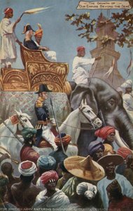 Die britische Armee betritt Singapur nach dessen Abtretung im Jahr 1824 von English School