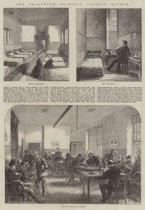Das Broadmoor Criminal Lunatic Asylum (Gravur) von English School