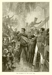 Die Verbrennung der Kent, 1825 von English School