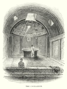 Das Calidarium (Stich) von English School