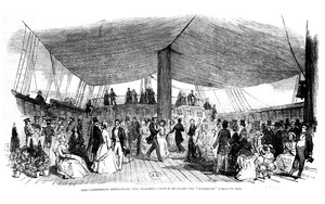 Die Canterbury-Siedlung, Neuseeland - Skizze an Bord des Auswandererschiffs Randolph, 1850 von English School
