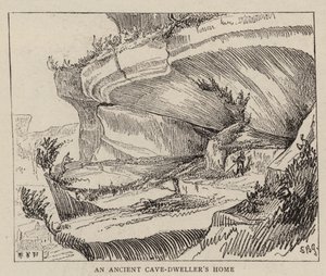 Die Höhlenbewohner der Vézère (Gravur) von English School