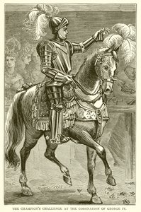 Die Herausforderung des Champions bei der Krönung von George IV von English School