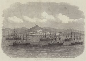 Das Kanalschwadron in der Bucht von Vigo, Spanien von English School
