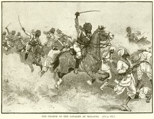 Der Angriff der Kavallerie bei Meeanee von English School