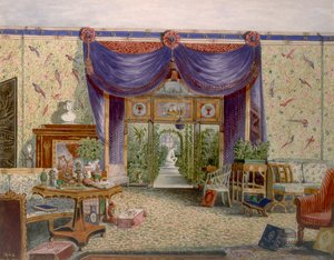 Der chinesische Raum im Middleton Park, Oxfordshire, 1840 von English School