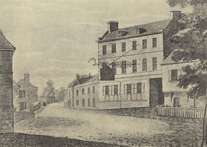 Das Christopher Inn in Eaton in Buckinghamshire (Gravur) von English School