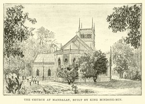 Die Kirche in Mandalay, erbaut von König Mindone-Min von English School