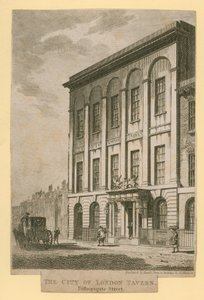 Der City of London Tavern, Bishopsgate Street von English School