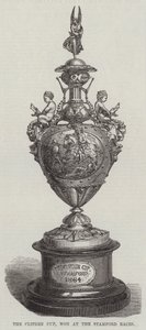Der Clifden Cup, gewonnen bei den Stamford-Rennen (Gravur) von English School
