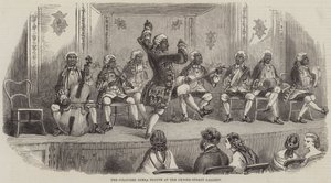Die farbige Operntruppe in der Oxford-Street-Galerie (Gravur)