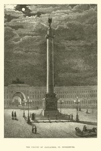 Die Alexandersäule, St. Petersburg von English School