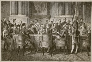 Der Kongress von Wien, Illustration aus Cassells Illustrierter Geschichte Englands