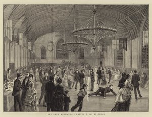 Die Corn Exchange Eislaufbahn, Brighton (Stich) von English School