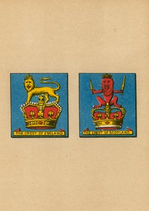 Das Wappen von England. Das Wappen von Schottland von English School