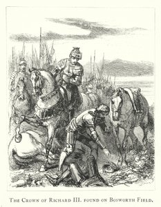 Die Krone von Richard III. gefunden auf dem Bosworth-Feld von English School