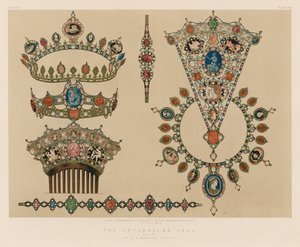 Die Devonshire-Edelsteine, gesetzt von Mr C F Hancock, London von English School