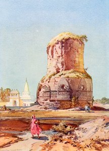 Der Dhamek Stupa, Sarnath, Uttar Pradesh, aus Die Wunder der Welt, ca. 1920 (Druck) von English School