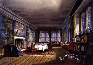 Das Esszimmer, Cotehele House, ca. 1830-40 von English School